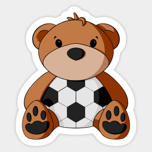 Soccer Teddy Bear Sticker